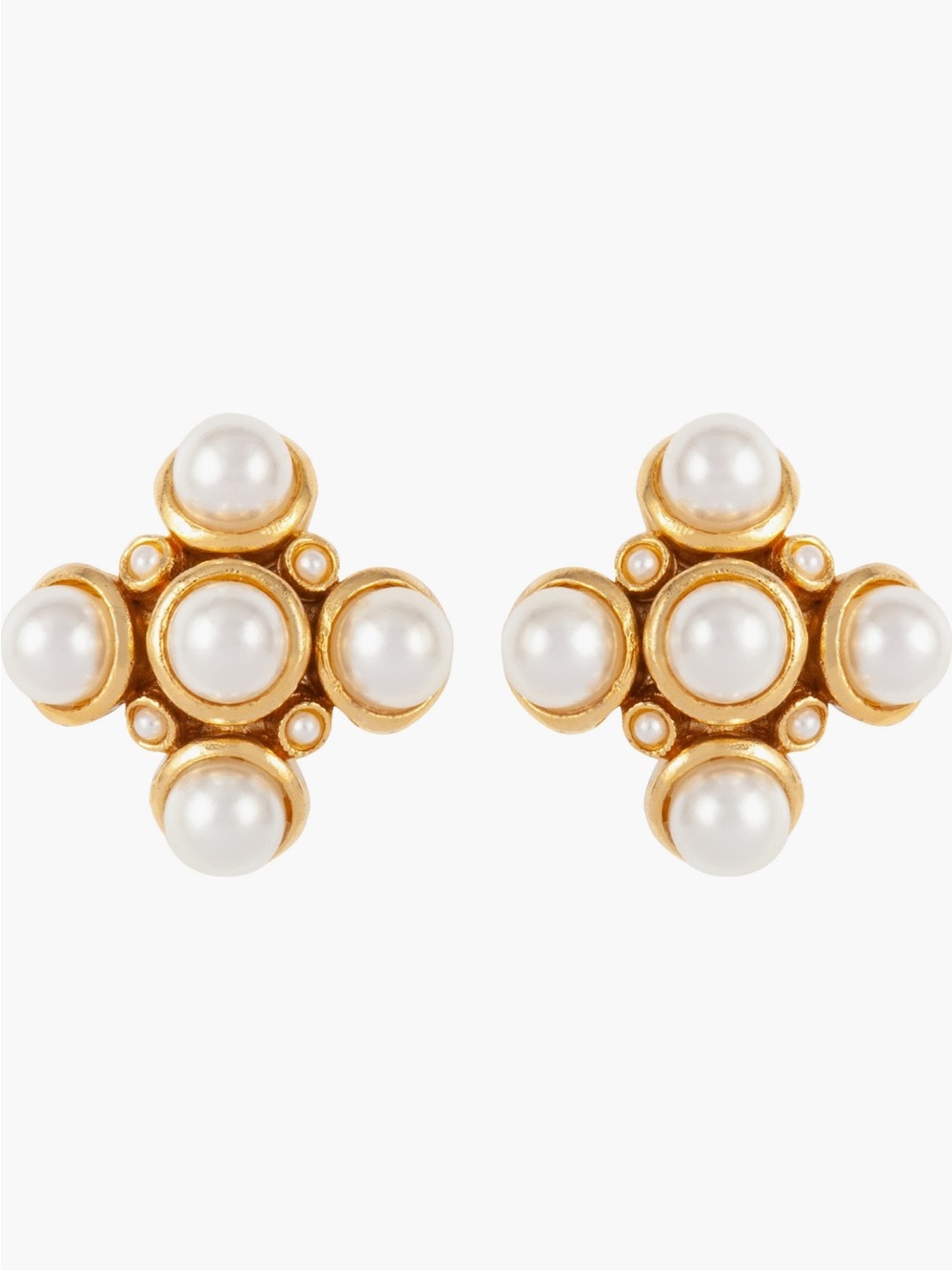 Susan Caplan Vintage Renaissance Revival Pearl Clip-on Earrings - Picture 4 of 9